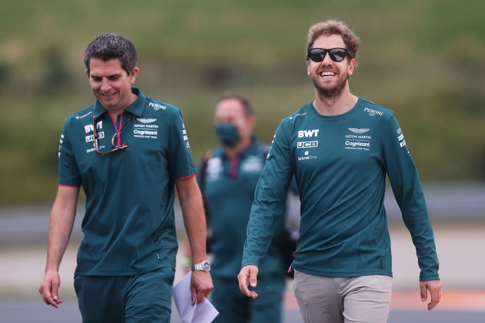 ZANDVOORT, NETHERLANDS - SEPTEMBER 02: Sebastian Vettel of Germany and Aston Martin F1 Team walks