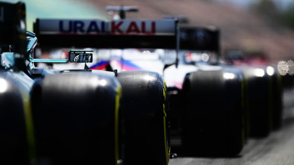 BARCELONA, SPAIN - MAY 07: A detailed view of the wing mirror of Lance Stroll of Canada driving