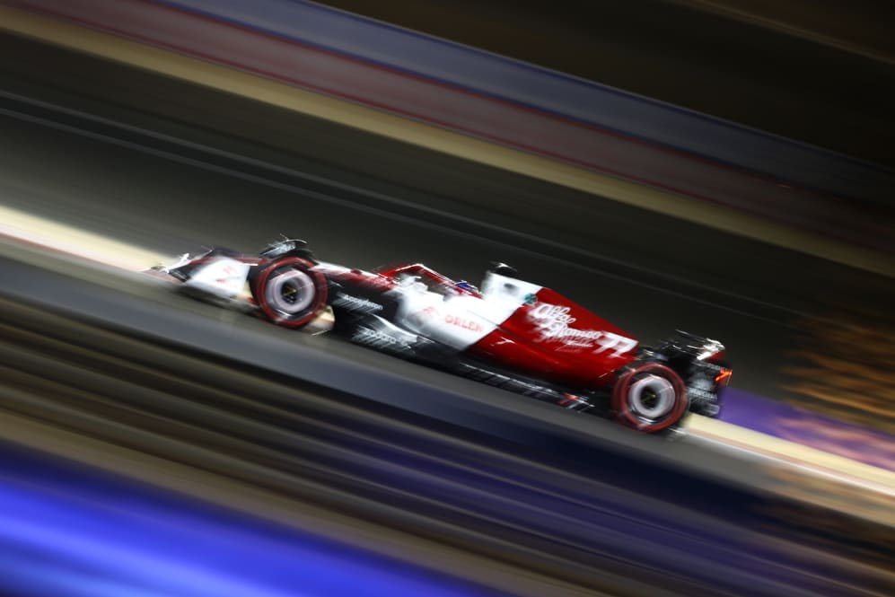BAHRAIN, BAHRAIN - MARCH 18: Valtteri Bottas of Finland driving the (77) Alfa Romeo F1 C42 Ferrari