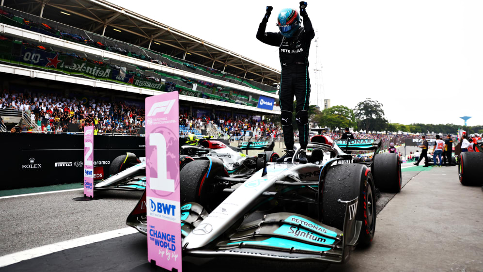 Russell leads home Hamilton for breakthrough Sao Paulo GP win