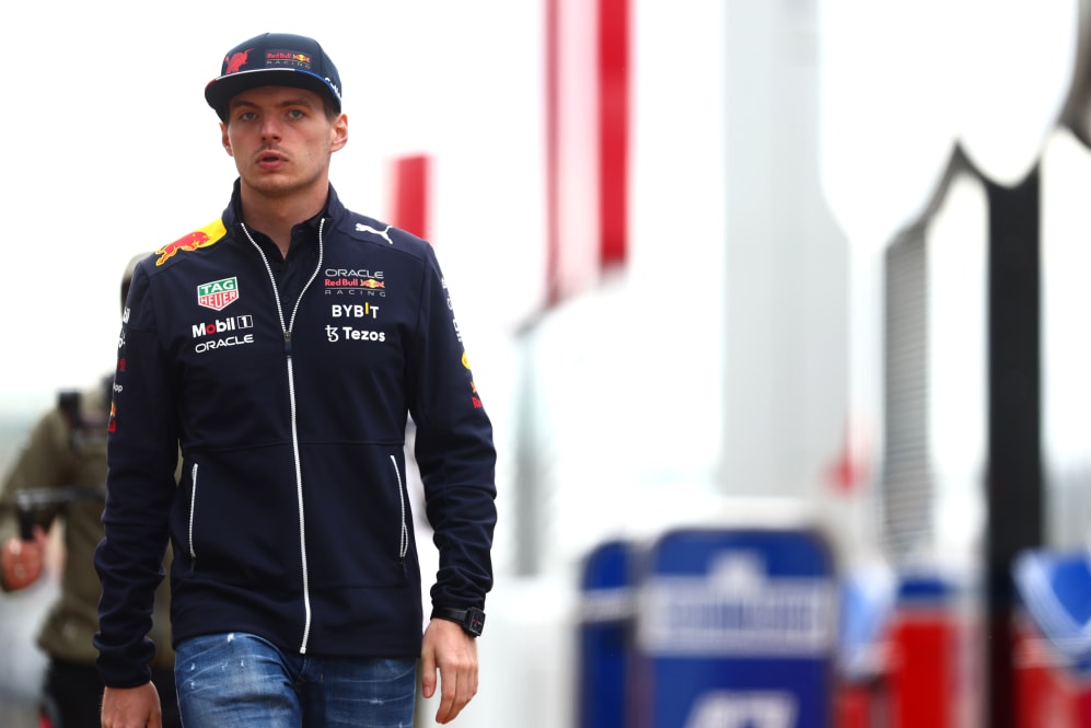 NORTHAMPTON, ENGLAND - JUNE 30: Max Verstappen of the Netherlands and Oracle Red Bull Racing walks