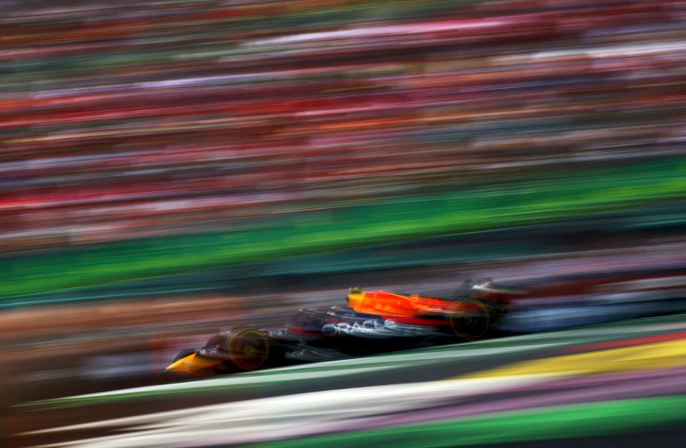 MEXICO CITY, MEXICO - OCTOBER 30: Sergio Perez of Mexico driving the (11) Oracle Red Bull Racing