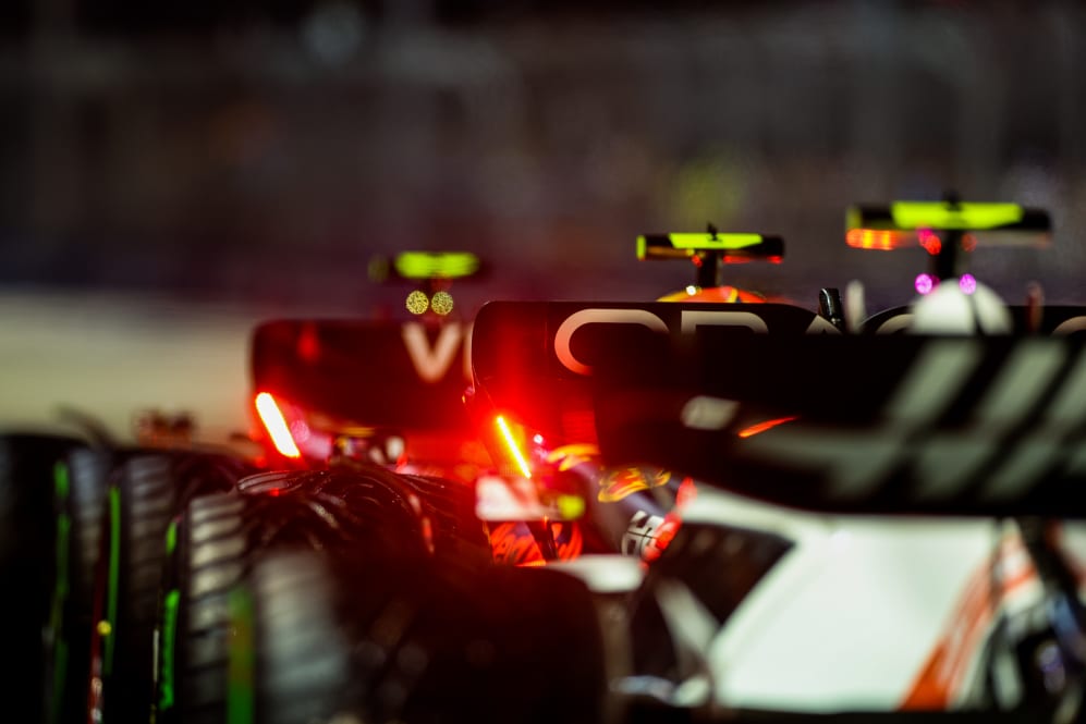 SINGAPORE, SINGAPORE - OCTOBER 02: Sergio Perez of Mexico and Red Bull Racing during the F1 Grand