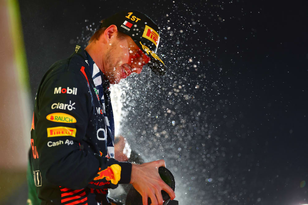 BAHREIN, BAHREIN - 5 DE MARZO: Ganador de la carrera Max Verstappen de Holanda y Oracle Red Bull