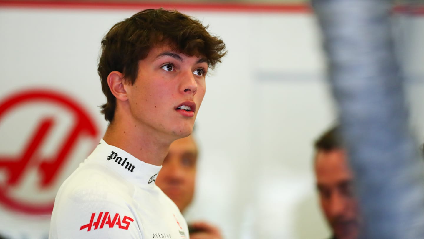 Ollie Bearman during practice session