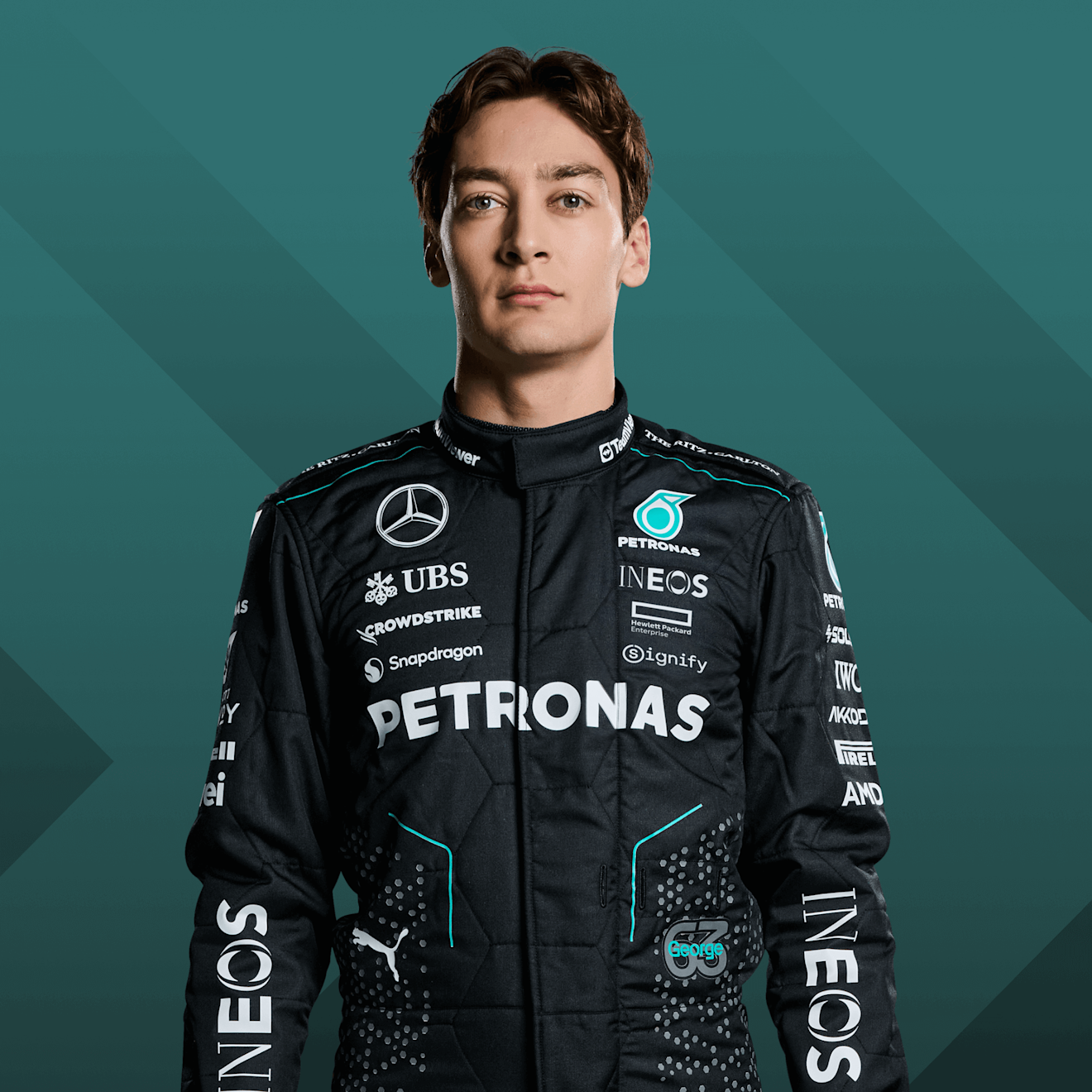 George Russell F1 Driver For Mercedes