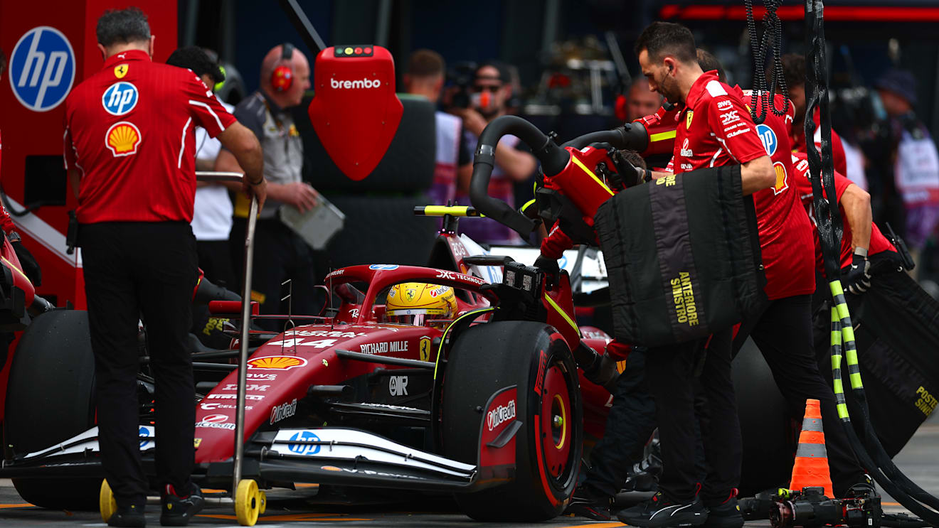 MELBOURNE, AUSTRALIA - MARCH 15: Lewis Hamilton of Great Britain driving the (44) Scuderia Ferrari