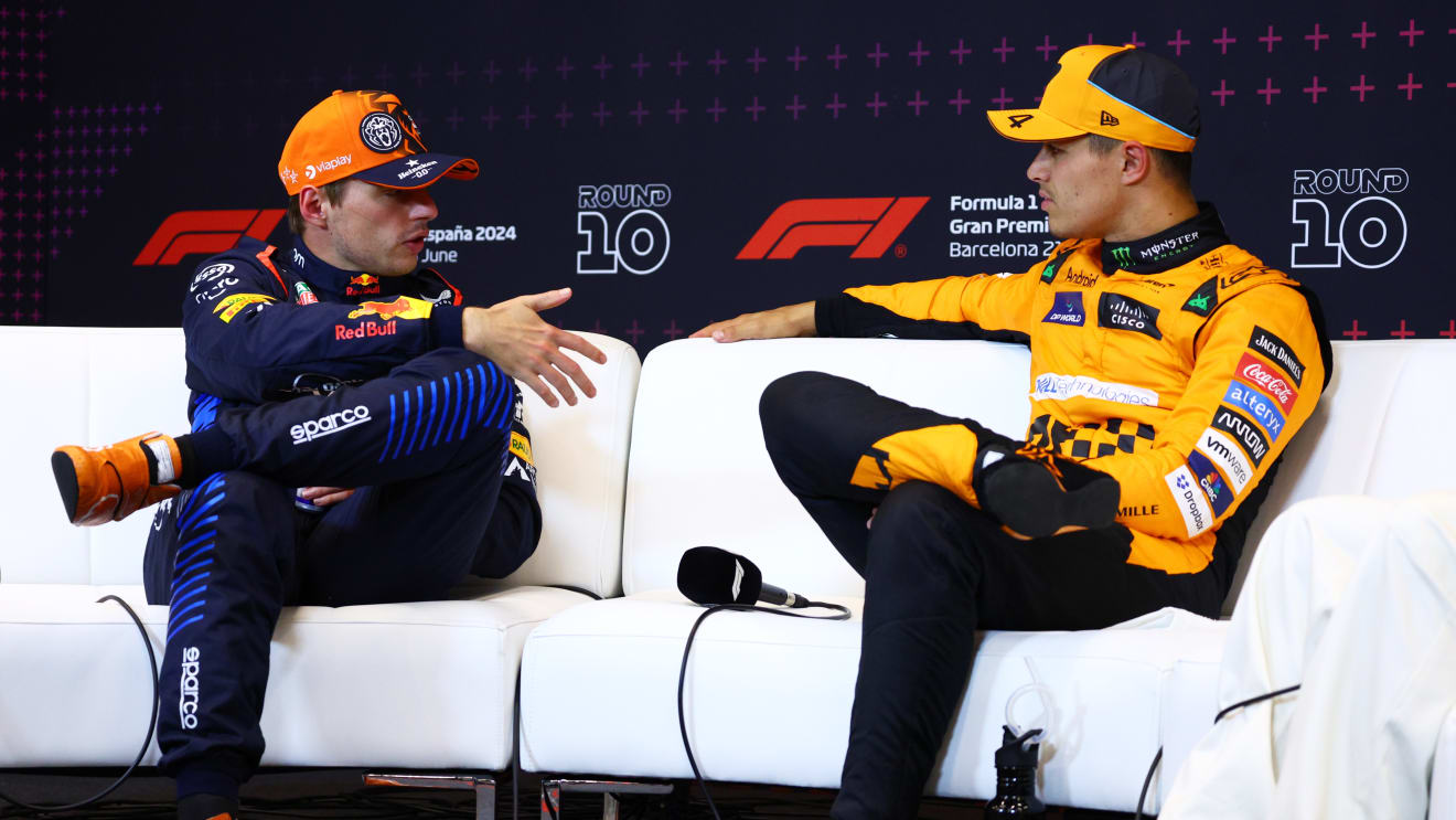 ‘It’s definitely all to play for tomorrow’ says Verstappen despite losing out to Norris in Barcelona pole scrap