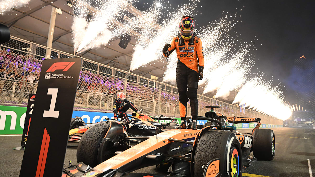 JEDDAH, SAUDI ARABIA - APRIL 20: Oscar Piastri of Australia driving the (81) McLaren MCL39 Mercedes