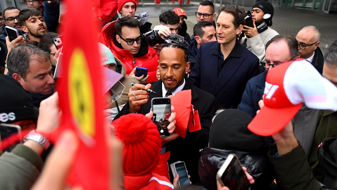 IN PHOTOS: Hamilton soaks up his first day as a Ferrari driver at Maranello