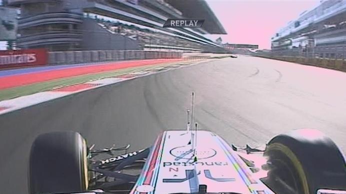 Williams' Valtteri Bottas sets overall bests in the first two sectors on his final lap in qualifying, but carries too much speed into the final corner and has to fight huge oversteer, costing him the chance of a front-row grid slot © FOWC Ltd