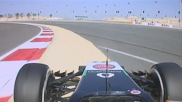 Sauber's Nico Hulkenberg is the latest in a long line of drivers to be caught out at Turn 11, running wide. © FOWC Ltd