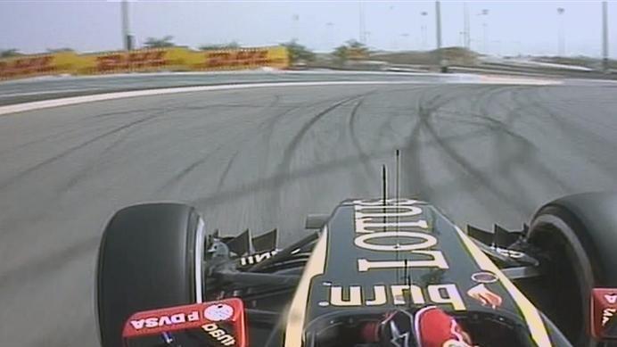 Pastor Maldonado fights both understeer and oversteer in his Lotus. © FOWC Ltd