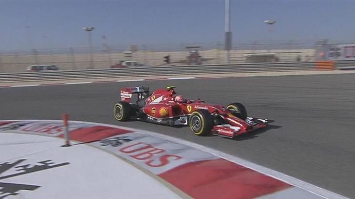 Ferrari's Kimi Raikkonen, running on soft tyres, grabs fifth place, but is eventually demoted to 10th as others also improve. © FOWC Ltd