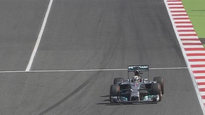 Lewis Hamilton goes fastest for Mercedes with a lap that puts him more than half a second clear of the rest of the field. © FOWC Ltd