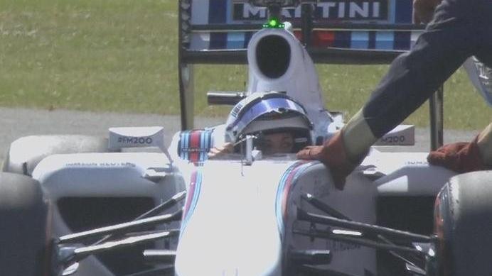 Disappointment for Williams' Susie Wolff - oil pressure trouble forces her to pull off the circuit after only 20 minutes of the session. © FOWC Ltd