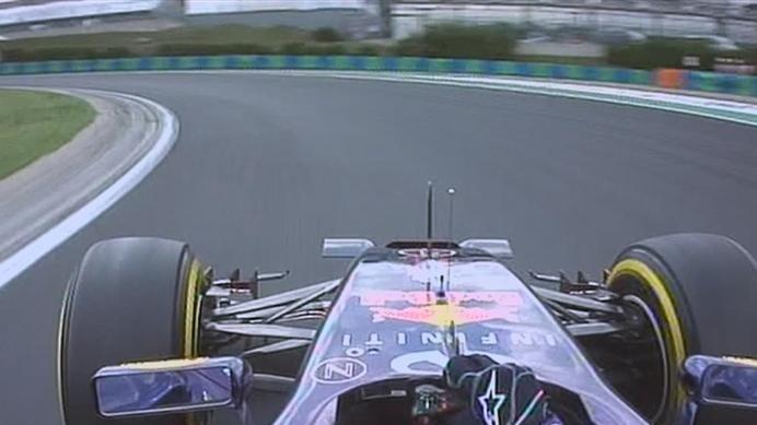 Red Bull's Sebastian Vettel ends FP3 in third place after an impressive lap on the yellow-marked soft tyre. © FOWC Ltd