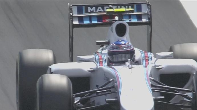 Williams' Valtteri Bottas, who comes into the weekend on a run of three straight podium finishes, continues to impress as he goes third fastest. © FOWC Ltd