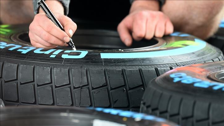 Pirelli tyres. Formula One World Championship, Rd4, Chinese Grand Prix, Preparations, Shanghai, China, Thursday, 17 April 2014