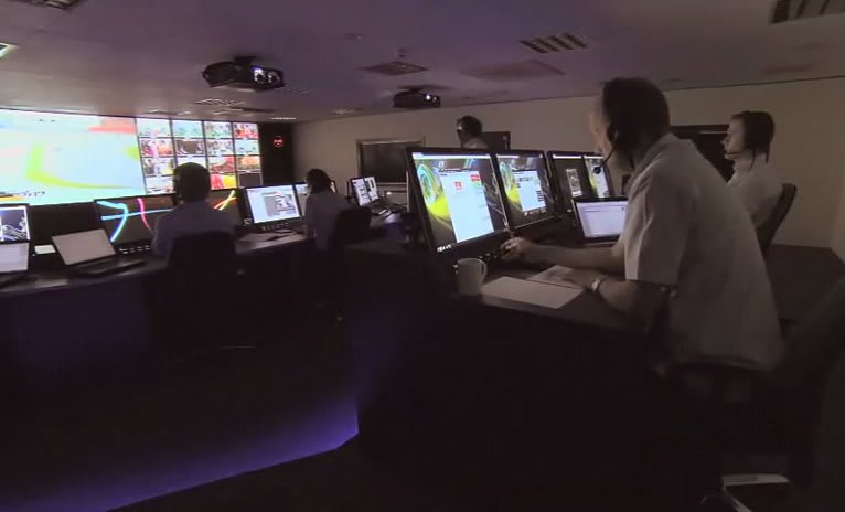 Formula One Management's remote operations centre. © Tata Communications