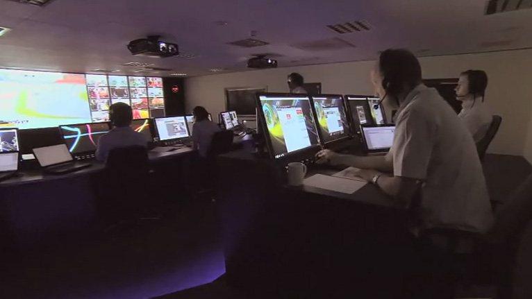 Formula One Management's remote operations centre. © Tata Communications