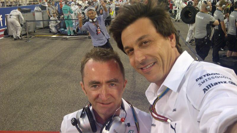Mercedes' Toto Wolff took this photo for the Zoom charity auction. He says: “It's a selfie from the most dramatic race of the year, Bahrain, and has a rather prominent photobomber - the promoter of the Malaysian GP!”