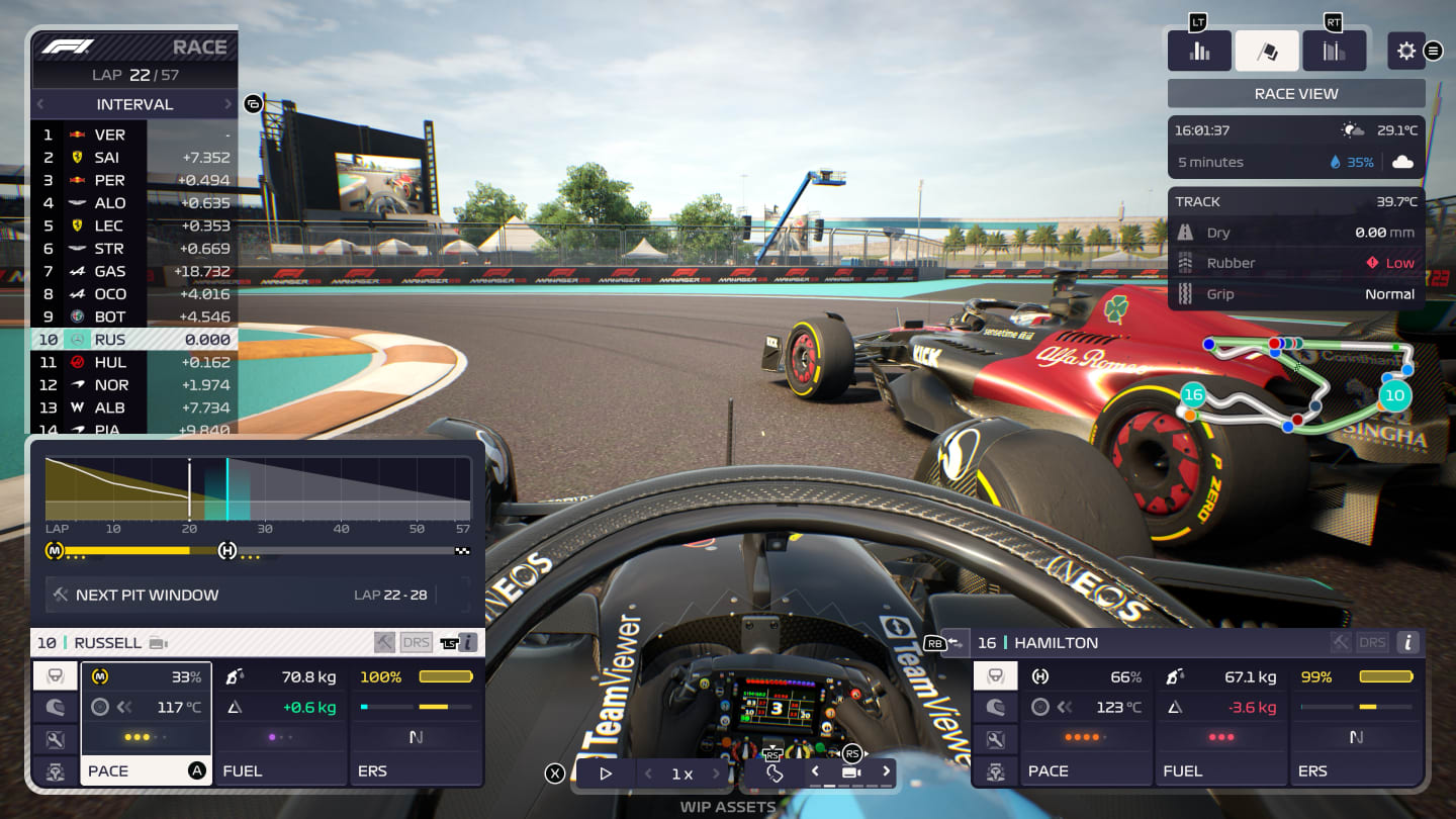 Players can guide their teams as they race on iconic tracks on the F1 calendar