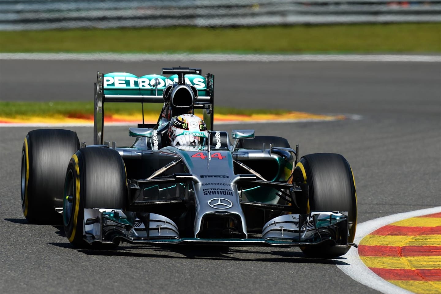 Lewis Hamilton (GBR) Mercedes AMG F1 W05. Formula One World Championship, Rd12, Belgian Grand Prix, Race Day, Spa-Francorchamps, Belgium, Sunday, 24 August 2014