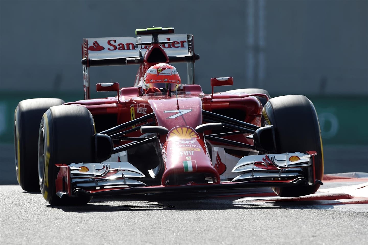 Kimi Raikkonen (FIN) Ferrari F14 T. Formula One World Championship, Rd19, Abu Dhabi Grand Prix, Practice, Yas Marina Circuit, Abu Dhabi, UAE, Friday, 21 November 2014