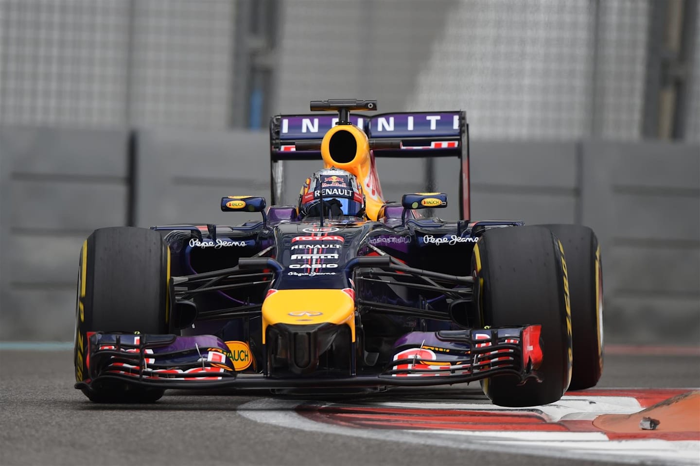 Carlos Sainz Jr (ESP) Red Bull Racing RB10. Formula One Testing, Yas Marina Circuit, Abu Dhabi, UAE, Tuesday, 25 November 2014