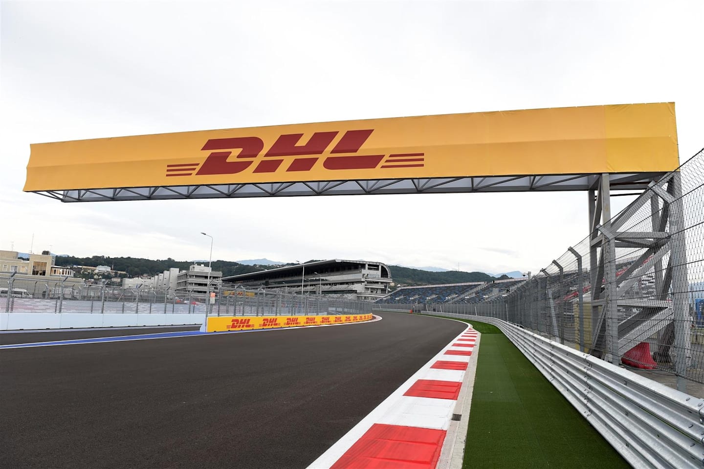 Track view and DHL signage. Formula One World Championship, Rd16, Russian Grand Prix, Preparations, Sochi Autodrom, Sochi, Krasnodar Krai, Russia, Wedensday, 8 October 2014