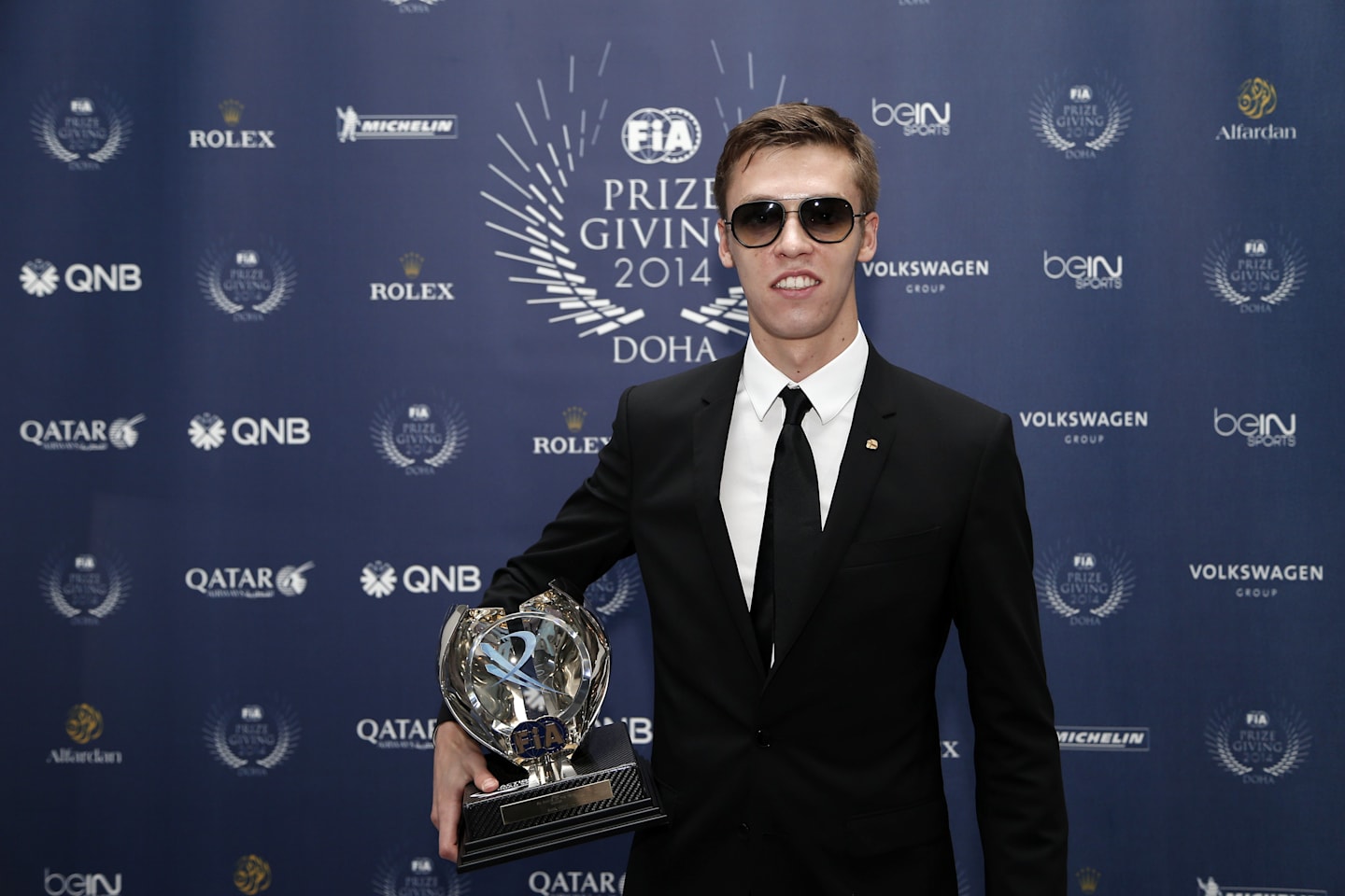 Toro Rosso's Daniil Kvyat, 2014 Rookie of the Year, during the FIA Prize Giving 2014 on December 5th 2014, at Doha, Qatar. © Jean Michel Le Meur / DPPI