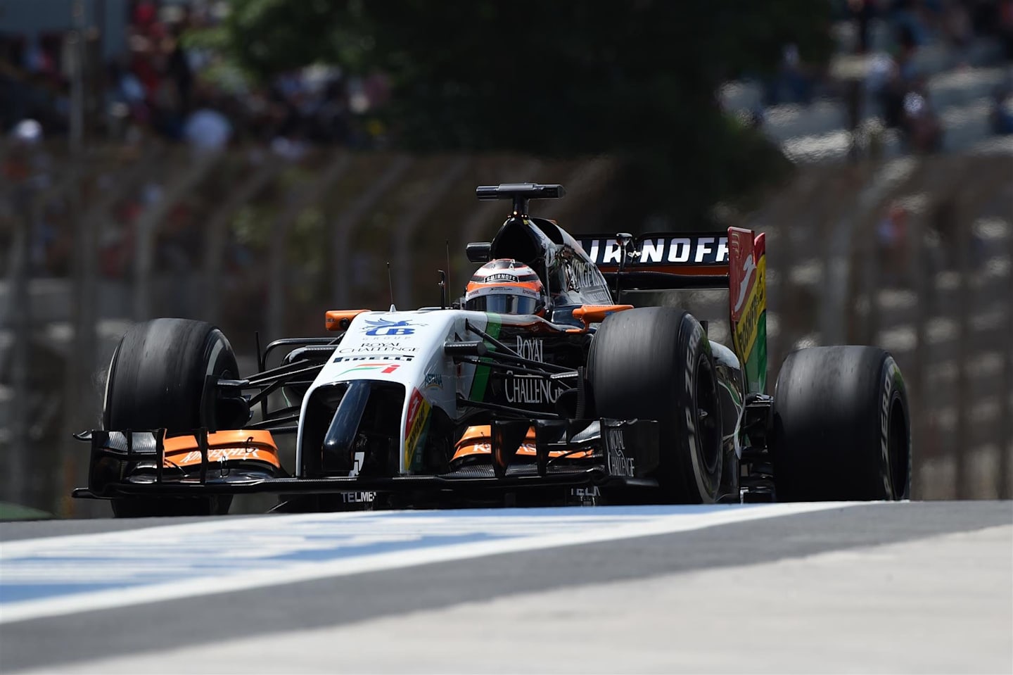 Nico Hulkenberg (GER) Force India VJM07. Formula One World Championship, Rd18, Brazilian Grand Prix, Practice, Sao Paulo, Brazil, Friday, 7 November 2014