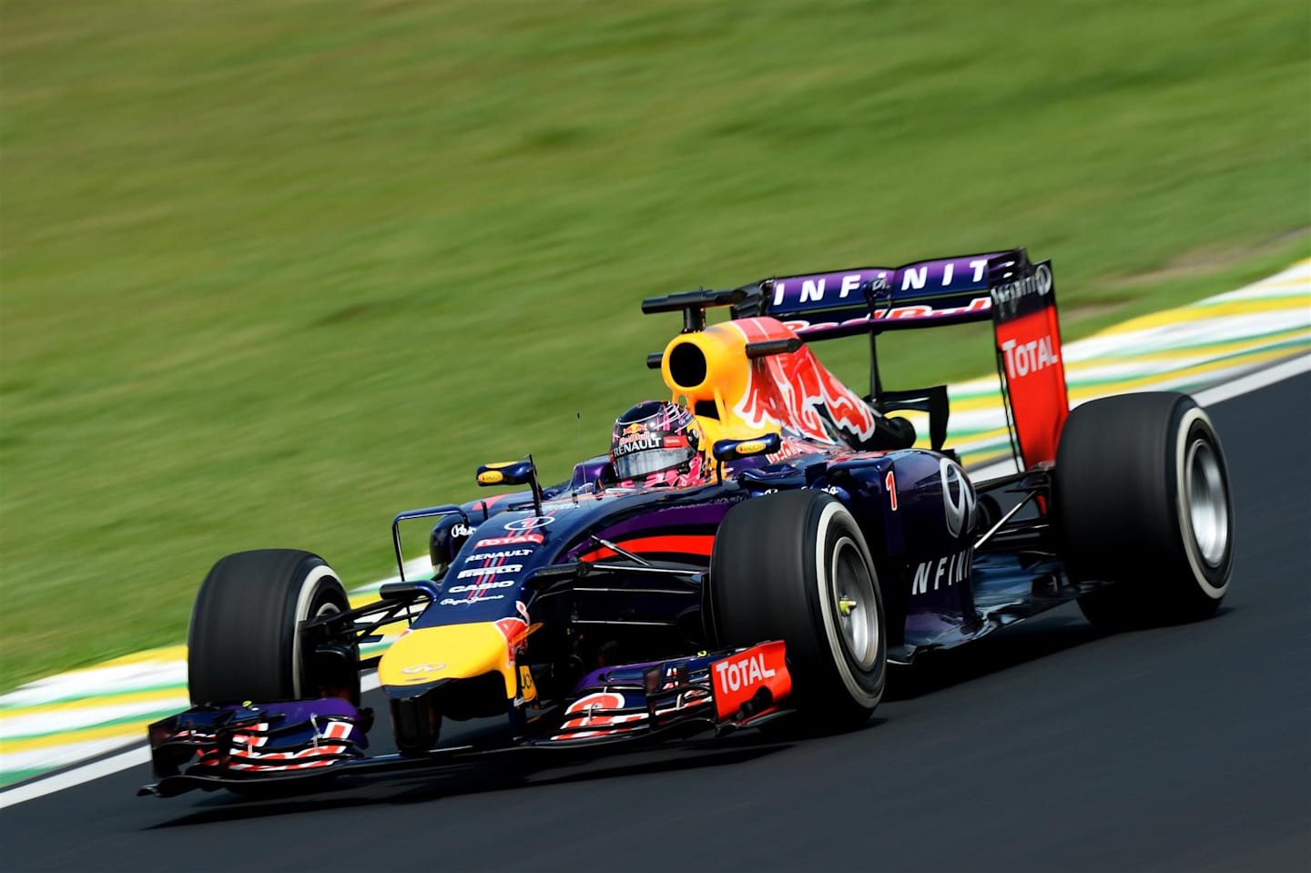 Sebastian Vettel (GER) Red Bull Racing RB10. Formula One World Championship, Rd18, Brazilian Grand Prix, Practice, Sao Paulo, Brazil, Friday, 7 November 2014