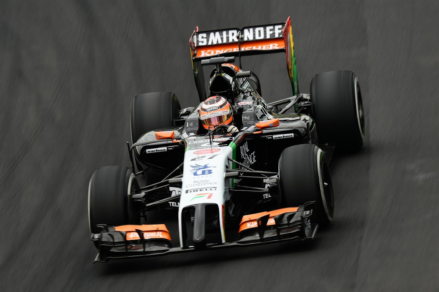 Nico Hulkenberg (GER) Force India VJM07. Formula One World Championship, Rd18, Brazilian Grand Prix, Qualifying, Sao Paulo, Brazil, Saturday, 8 November 2014