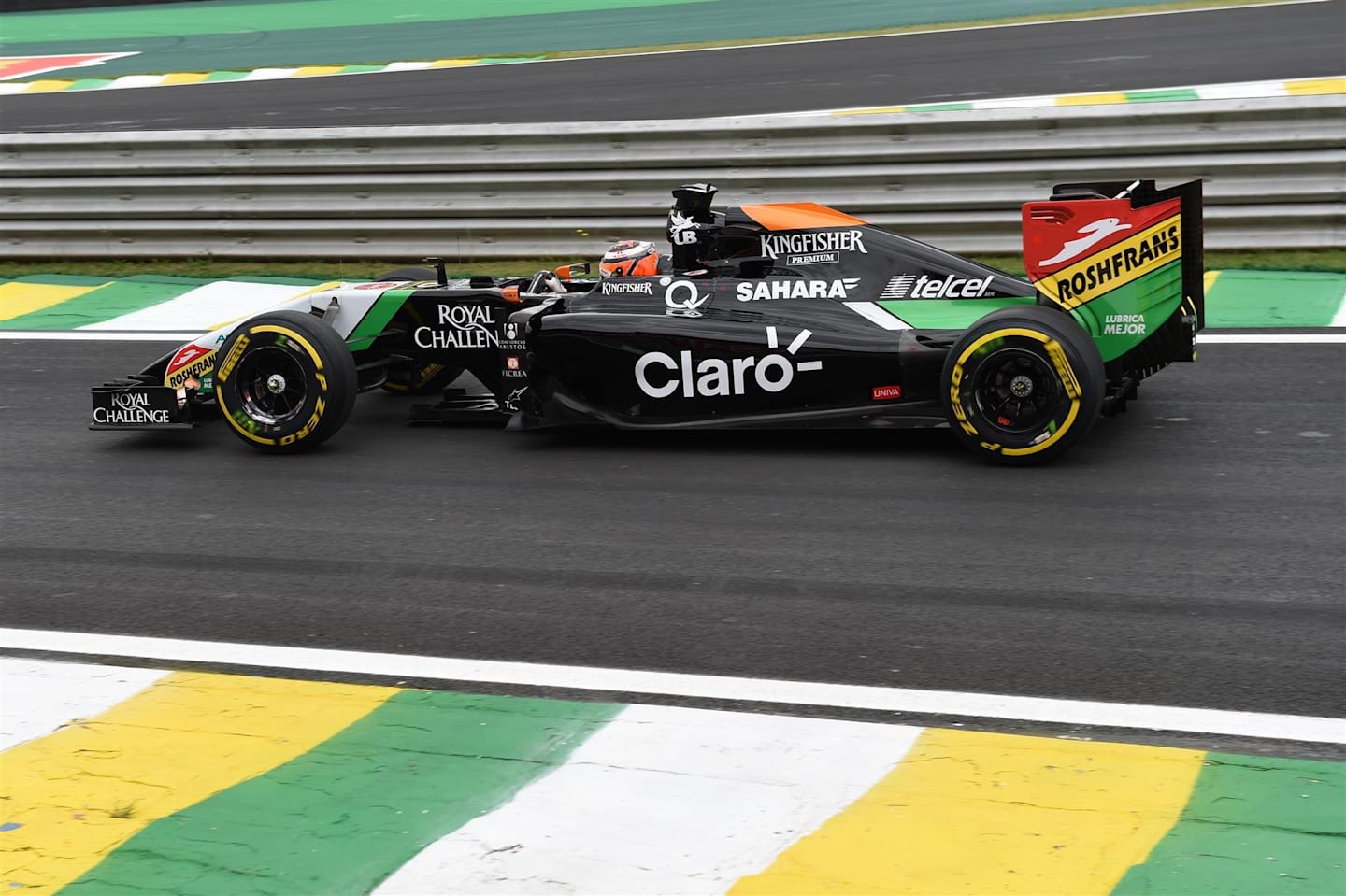 Nico Hulkenberg (GER) Force India VJM07. Formula One World Championship, Rd18, Brazilian Grand Prix, Qualifying, Sao Paulo, Brazil, Saturday, 8 November 2014