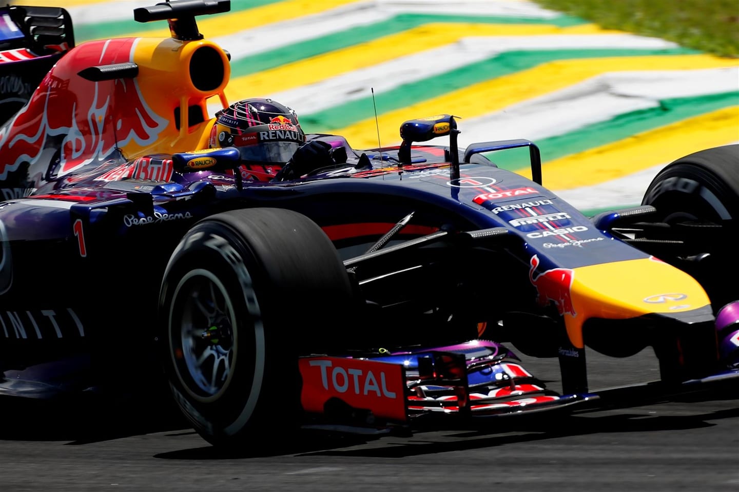 Sebastian Vettel (GER) Red Bull Racing RB10. Formula One World Championship, Rd18, Brazilian Grand Prix, Practice, Sao Paulo, Brazil, Friday, 7 November 2014