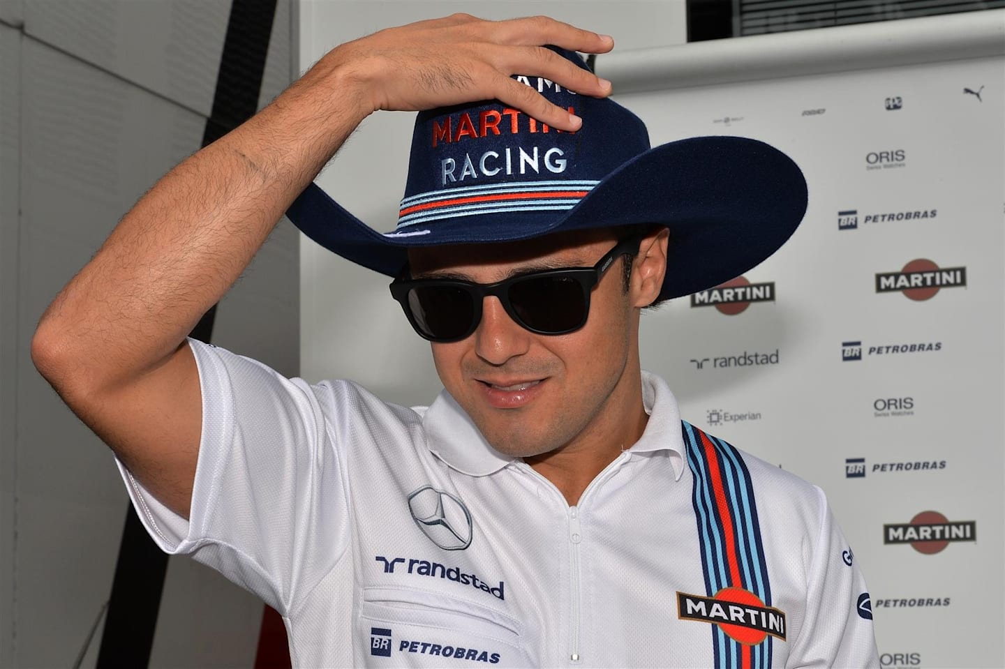 Felipe Massa (BRA) Williams with USGP cowboy hat. Formula One World Championship, Rd13, Italian Grand Prix, Monza, Italy, Preparations, Thursday, 4 September 2014