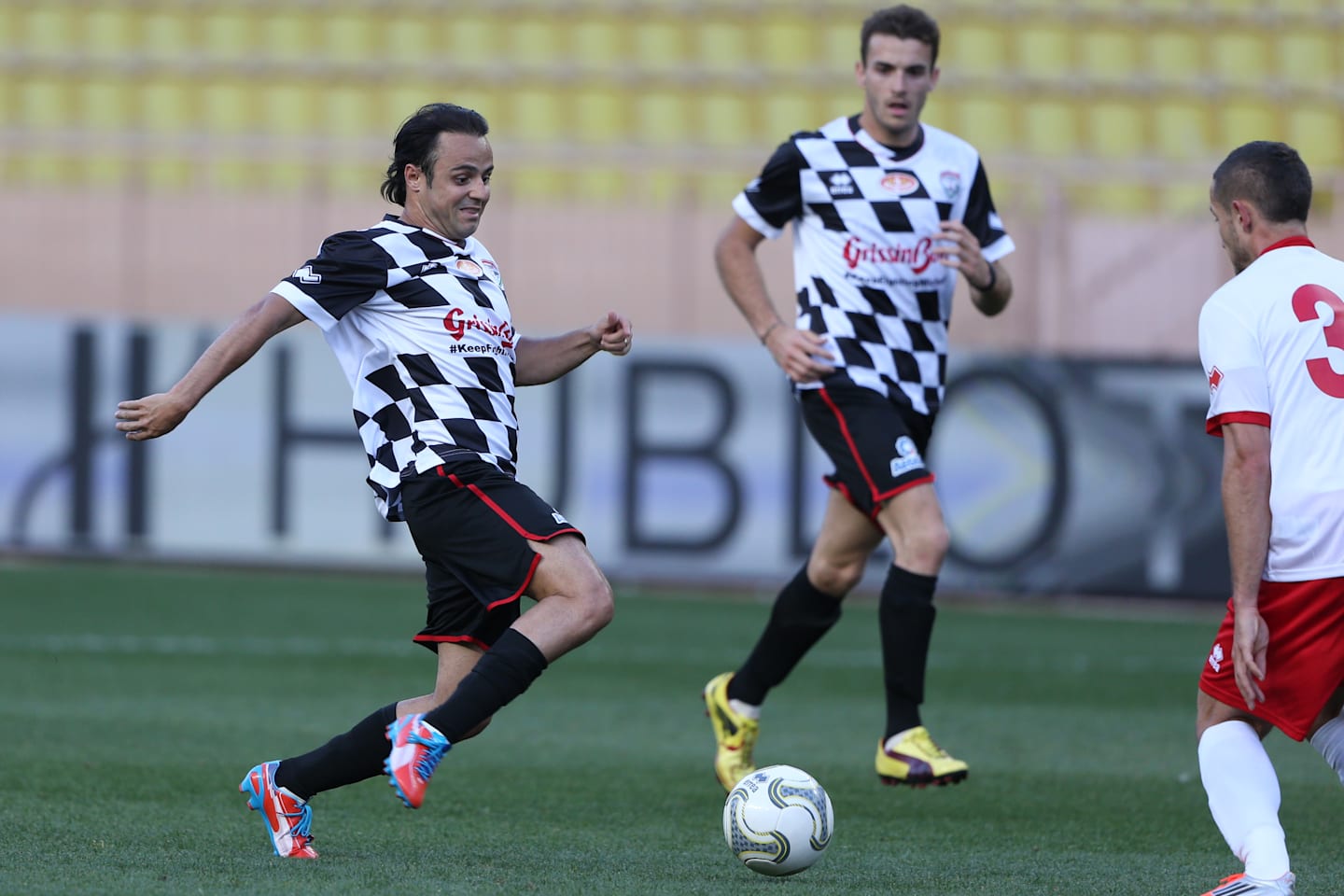 Felipe Massa (BRA) Williams and Jules Bianchi (FRA) Marussia F1 Team at the Nazionale Piloti Football Match. Formula One World Championship, Rd6, Monaco Grand Prix, Preparations, Monte-Carlo, Monaco, Tuesday, 20 May 2014