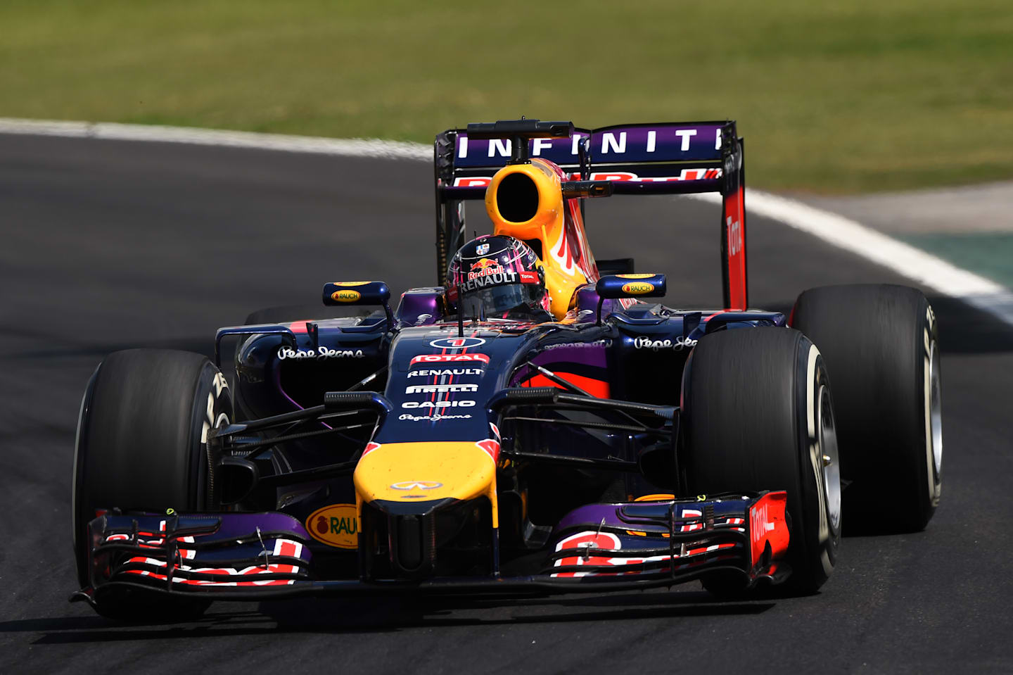 Sebastian Vettel (GER) Red Bull Racing RB10. Formula One World Championship, Rd18, Brazilian Grand Prix, Race, Sao Paulo, Brazil, Sunday, 9 November 2014