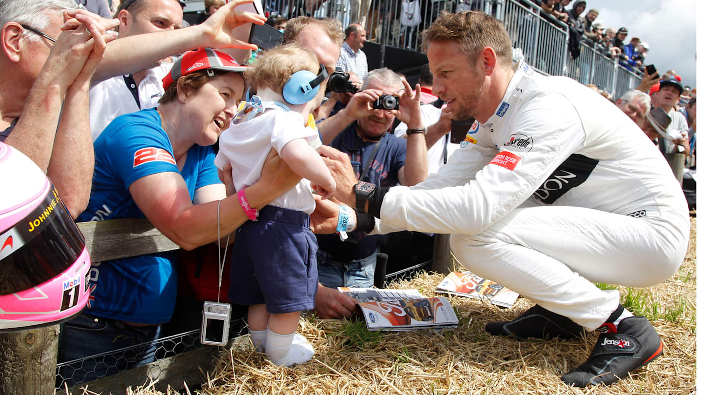 Jenson Button (GBR) McLaren meets the fans at Goodwood Festival of Speed, Goodwood, England, 24-26 June 2016. © Sutton Images