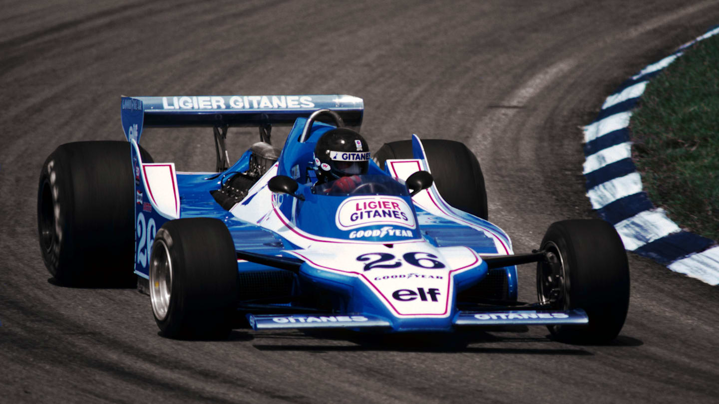 Race winner Jacques Laffite (FRA) Ligier JS11. Brazilian Grand Prix, Rd 2, Interlagos, Brazil, 4