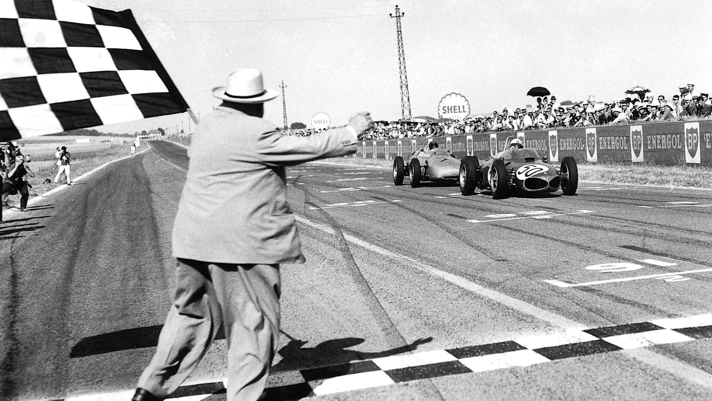1961 French Grand Prix. Reims-Gueux, France. 30/6-2/7 1961. Giancarlo Baghetti (Ferrari 156)