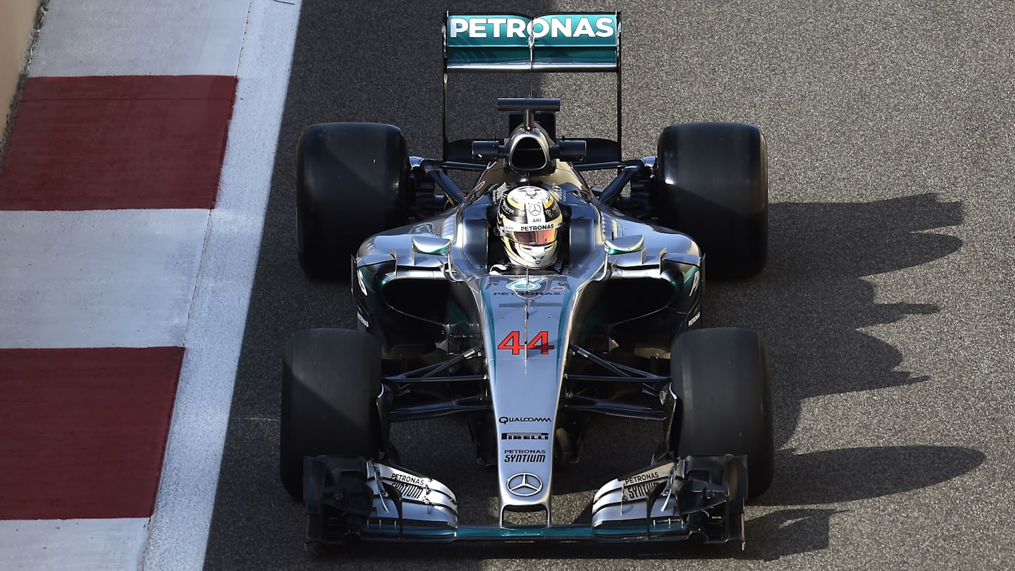 Lewis Hamilton, Mercedes, during Pirelli 2017 tyre testing in Abu Dhabi © Foto Studio Colombo