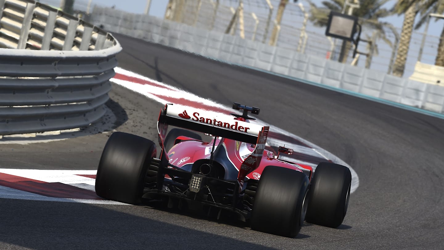 Kimi Raikkonen, Ferrari, during Pirelli 2017 tyre testing in Abu Dhabi © Foto Studio Colombo