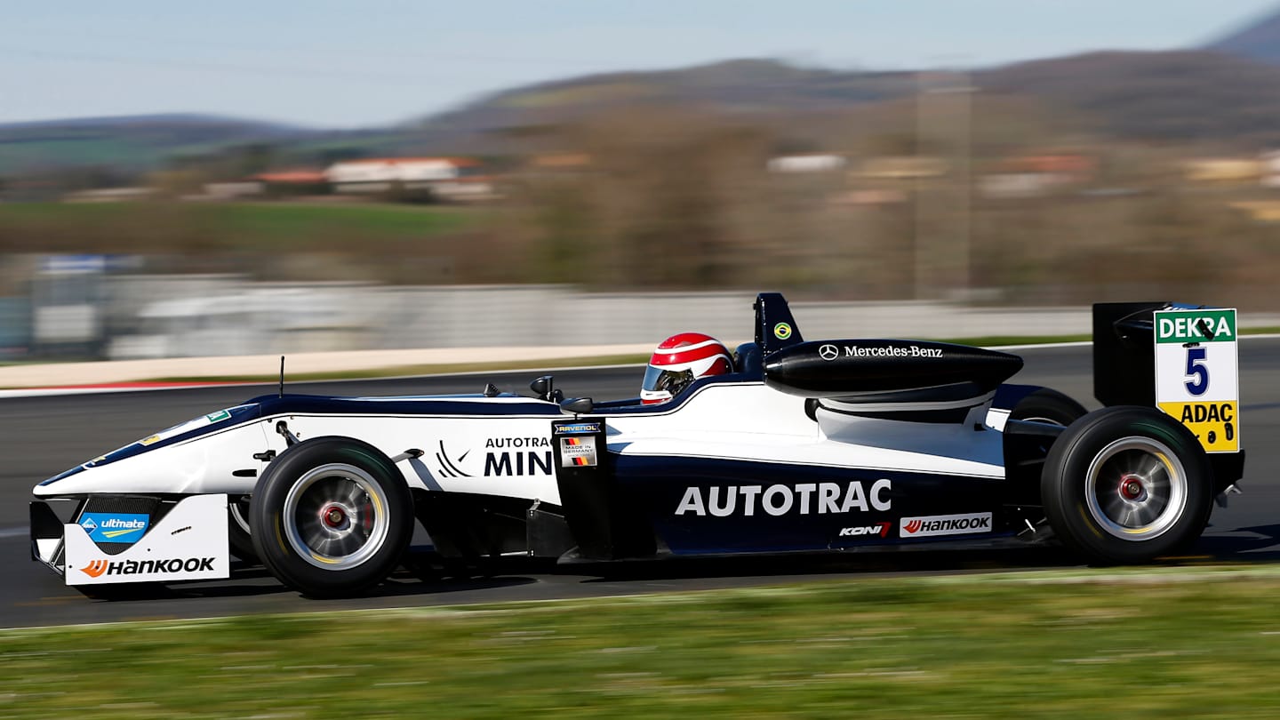 No, that's not a Brabham BT51 with Nelson Piquet at the wheel - it's his son Pedro Piquet in his Van Amersfoort Racing Dallara F312-Mercedes-Benz F3 car. ©  FIA F3 / Suer