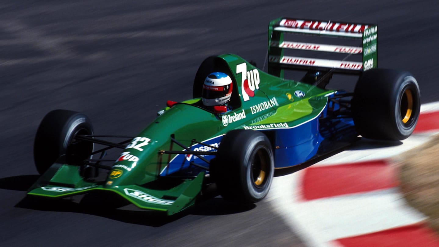 Michael Schumacher (GER) Jordan 191. 

Formula One World Championship, Belgian Grand Prix, Rd11, Spa-Francorchamps, Belgium. 25 August 1991. © ©Sutton Motorsport Images