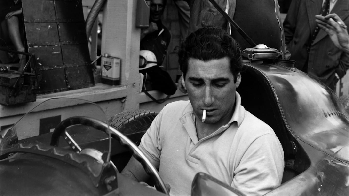 2003 Racing Past... Exhibition 1956 French Grand Prix, Reims. Alfonso de Portago checks over his