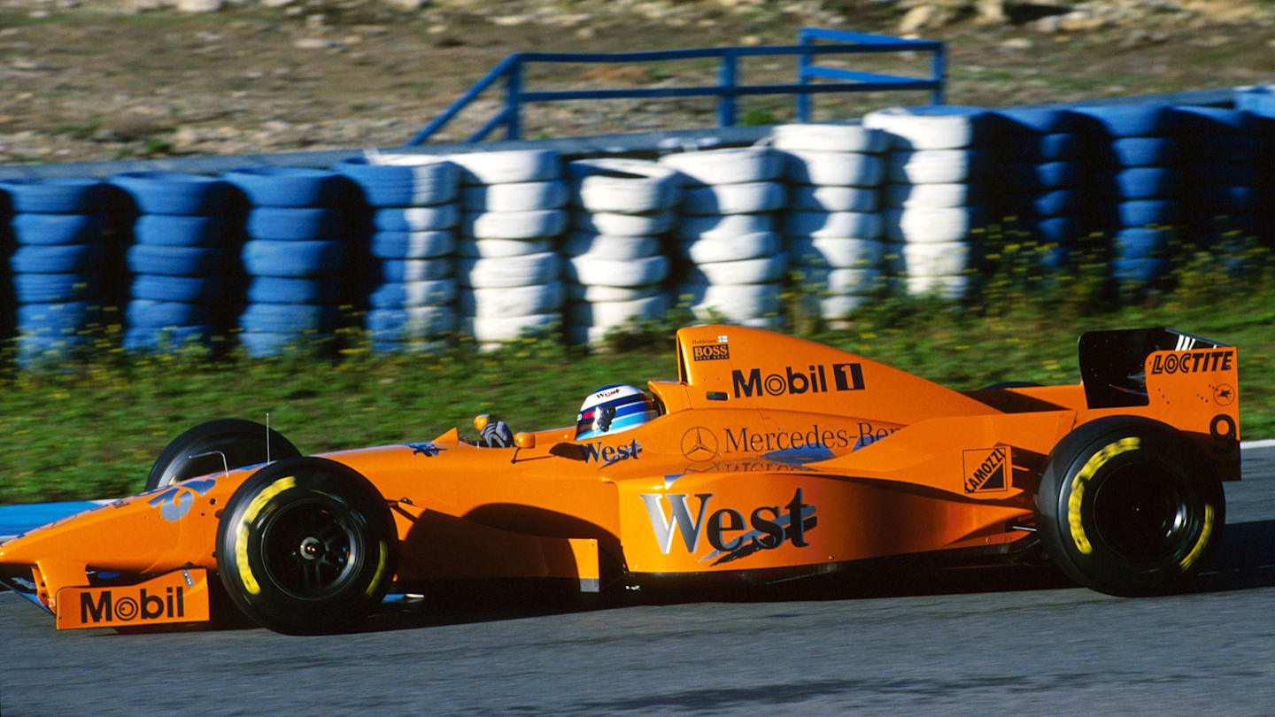 Mika Hakkinen (FIN) McLaren Mercedes. Formula One Testing, Jerez, Spain, 15-20 January 1997.
