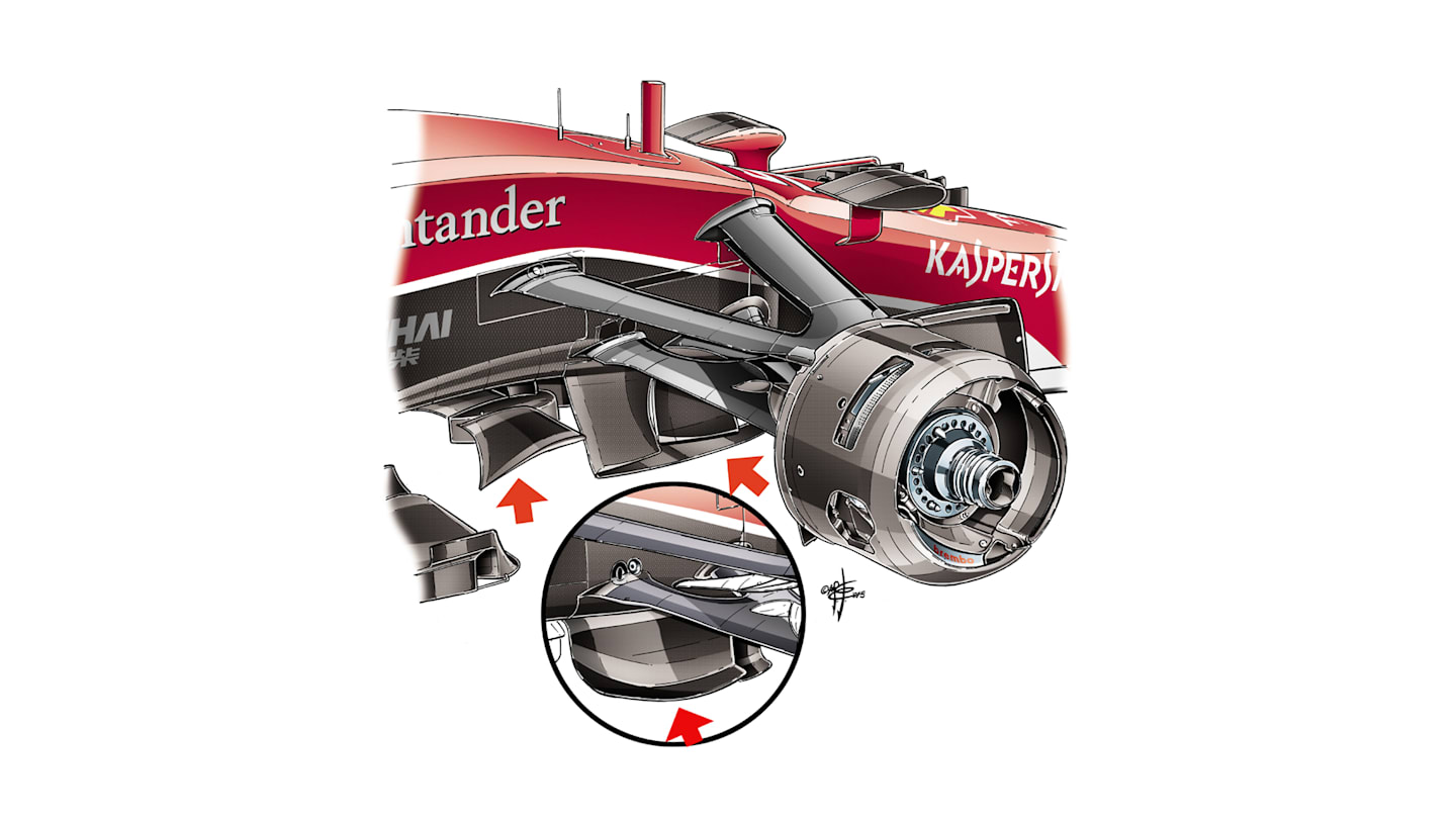 Ferrari SF15-T - underbody ‘Batman’ fin